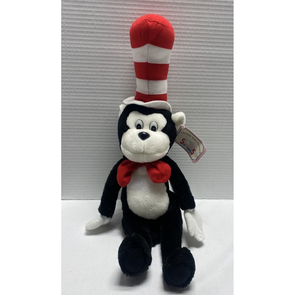 Dr. Seuss The Cat in The Hat Plush Stuffed Animal 18" with tags Soft things